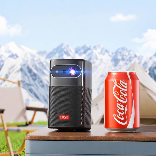Portable Mini Projector with Built-in Rechargeable Battery and Speaker 1080P and 3D Support for Indoor Outdoor Home Cinema