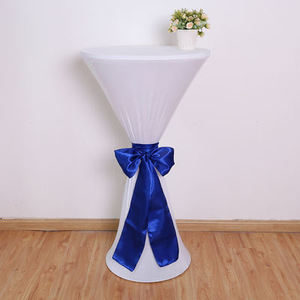 Nappe de mariage blanche de 8 pieds avec logo personnalisé imperméable à l'huile jetable ronde style américain - Product Image 5