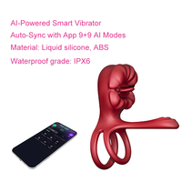 Simulateur de sexe oral portable OEM avec contrôle par application IA, anneau vibrant double télécommandé, fabriqué en Chine et au Ghana