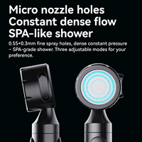 Pompe de douche portable Qunature pour l'extérieur, 8000 mAh rechargeable, étanche IPX8, pour le camping, la voiture, le vélo, le lavage des animaux