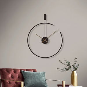 Moderno anillo negro roto abstracto minimalista simple diseño silencioso, disponible a precios al por mayor reloj de pared de metal. - Product Image 1
