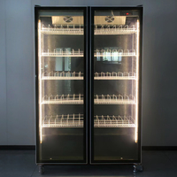 Enfriador de bebidas integrado con Control de temperatura Digital de acero inoxidable 201 refrigerado por aire de temperatura única personalizado para supermercado