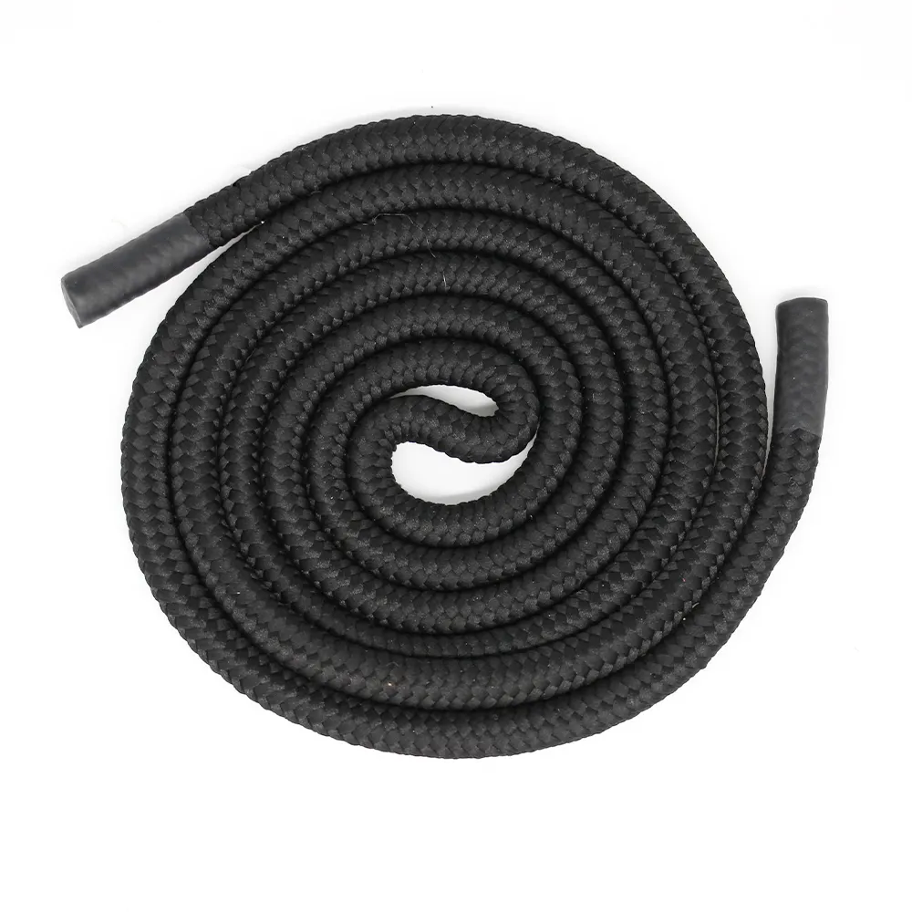 Hotsale NEU 8mm Draw cords schwarze Schnur Für Hoodie Polyester Silicon Dipped Tip