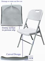 Chaises pliantes en plastique blanches pour événements, mariages, fêtes, jardins – Vente en gros, portables, économiques