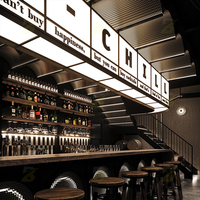 Comptoir de bar de luxe personnalisé boîte à lumière café Club KTV Buffet boutique design lustres suspendus pour l'amélioration de l'atmosphère