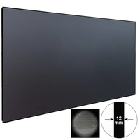 Écran de projection XYscreens 100 pouces pour home cinéma, salon, 4K 3D HD TV avec cadre fixe en aluminium fin, écran de projection UST avec ALR PET Crystal