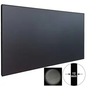 XYscreens 100 inch Home Theatre Living Room 4K 3D HD TV with Thin Aluminum Fixed Frame UST Projector Screen with ALR PET Crystal