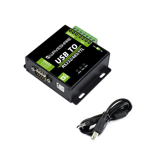 Waveshare FT232RNL/CH343G USB to RS232/485/TTL Interface Converter Industrial Grade Isolated USB Converter