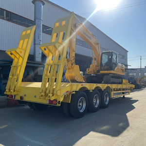 Semi-remorque surbaissée hydraulique multi-essieux de 25 à 100 tonnes pour le transport de marchandises en vrac, dimensions de semi-remorque surbaissée de 100 tonnes à vendre - Product Image 6