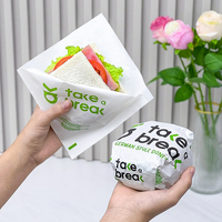 Papier d'emballage alimentaire recyclable personnalisé avec logo, papier alimentaire recyclable de qualité alimentaire pour sandwichs, emballage alimentaire pour boulangerie, emballage à emporter
