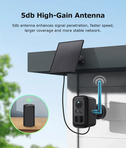 Helow <span class=keywords><strong>Wifi</strong></span> Home Hub năng lượng mặt trời không dây an ninh Camera giám sát hệ thống nhà 4CH cam-kit báo động thông minh PIR phát hiện con người - Product Image 6
