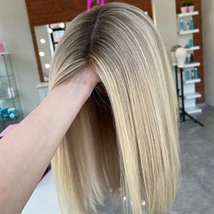 Hd שקוף 613 בלונדינית שיער ברזילאי קטן גודל קטן 360 חזית תחרה מלאה בוב פאה pand pre-custed - Product Image 4