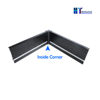 Plinthe murale LED en aluminium noir moderne, accessoires de sol pour cuisine au style contemporain