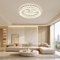 Plafonnier LED Premium à Encastrer avec Design Artistique Naturel, Grand Luminaire Rond pour Hôtels, Bureaux et Projets d'Éclairage