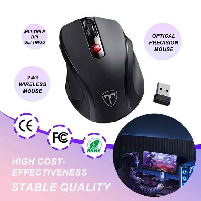 Noiseless Mini Silent Mouse 2.4G Professional Ergonomic Wireless Computer Mouse