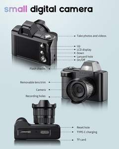 Mini cámara con llavero, mini cámara de vídeo y fotos retro, mini cámara digital, cámara portátil de 1080P para fotografía, cámara de pulgar - Product Image 2