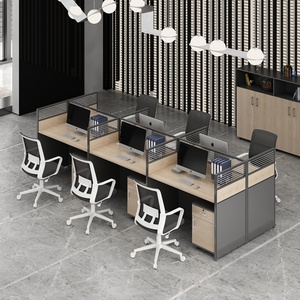 Table de travail de bureau moderne haut de gamme personnalisée, convertible pour 4/6/8/10 personnes, avec tiroirs, nouveau design, bureau informatique - Product Image 3