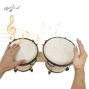 <span class=keywords><strong>Bongo</strong></span> all'ingrosso da 6 e 7 pollici, Congas in legno, strumento a percussione, Bongos per bambini, adulti e principianti - Product Image 3
