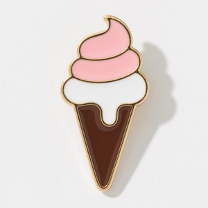 Factory Direct Cute Food Pins | Emaille Eistüte Abzeichen für Zubehör Kawaii Dessert Emaille Revers Abzeichen für die Dekoration - Product Image 4