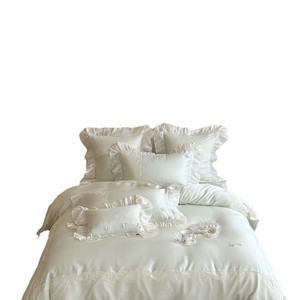 Parure de lit personnalisable quatre pièces style princesse pour l'Autriche, en lyocell rafraîchissant avec bordure en dentelle - Product Image 6