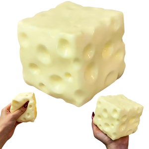 Jouet géant en forme de fromage, jouet à presser super épais qui ne se redresse pas, jouet anti-stress pour tous les âges - Product Image 1