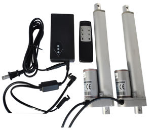 Actionneur linéaire double synchrone <span class=keywords><strong>électrique</strong></span> <span class=keywords><strong>12V</strong></span>, 24V, avec Kit de télécommande sans fil, supports de montage - Product Image 1