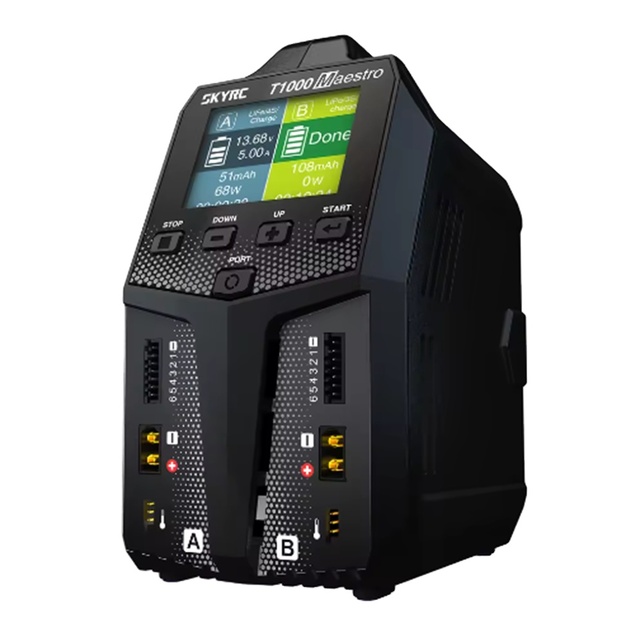 SKYRC T1000 Maestro Charger AC/DC Dual Balance Charger 450W 1000W Battery Charger for Remote Control Model