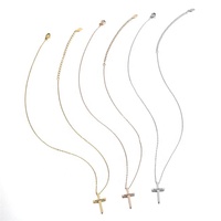 Yiwu Aceon acier inoxydable Mini lien chaîne sainte prier mode femmes croix curseur gravé Multi côtés Bible écriture collier