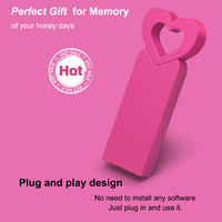 Logo kustom harga lebih rendah berbentuk hati 2GB 4GB 8GB kunci USB 2.0 tongkat memori kecepatan tinggi 64GB flashdisk Clé USB 3.0 Flash drive