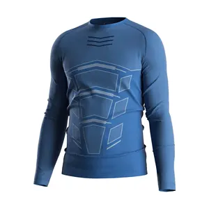 Supplier Training Fitness Clothes Men Classy Gym Wear Plus Size Sports T Shirts Men Compression Long Sleeve Shirt Football