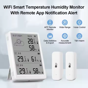 2025 nuovo prodotto prodotto intelligente per la casa Tuya WiFi intelligente Monitor di umidità della temperatura con due sensori Extra con Display - Product Image 3