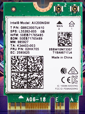 Module WIFI AX200/AX201/AX210 NOIR