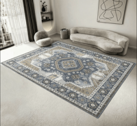 Tapis de salon imprimés en 3D en tissu polyester style persan, vente en gros d'usine, personnalisables, pour la décoration intérieure