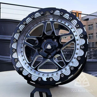 722Auto Jantes forgées Beadlock à déport profond 15, 17, 18 pouces 4*100 4*108 personnalisées pour la course de dragster Honda Civic Nissan GTR Toyota