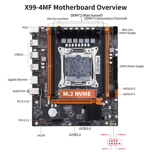 Juego de placa base X99 con Xeon 2680V3 CPU 16GB DDR4 M-ATX NVME M.2 D4 Kit de placa base LGA 2011-3 64GB RAM Capacidad Nuevo producto - Product Image 2