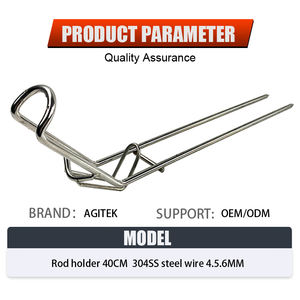 AGITEK <span class=keywords><strong>Support</strong></span> de <span class=keywords><strong>canne</strong></span> à pêche de plage en acier inoxydable portable au design unique <span class=keywords><strong>Support</strong></span> de <span class=keywords><strong>canne</strong></span> à pêche de 40cm - Product Image 6