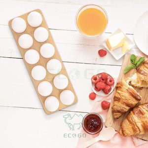 High - Quality Wooden Bamboo <b>Egg</b> Holder with 12 - <b>Egg</b> Capacity - Ideal for Countertop or Refrigerator Storage and Display - Product Image 6