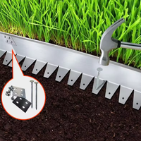Bordure de jardin paysager en acier inoxydable perforé facilement pliable, canal en U ornemental, bordure de pavé métallique, taille personnalisable pour