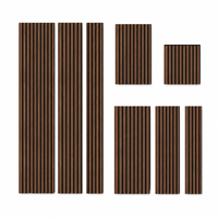 Panneaux muraux acoustiques en lattes de bois Akupanel PET, couleur personnalisée, absorption acoustique, résistants au feu, pour hôtel, vente en gros