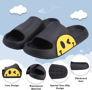 Zapatillas de almohada de muestra gratis, zapatillas de cara sonriente, sandalias deslizantes, antideslizantes, para interiores y exteriores, con punta abierta, Spa, gimnasio, casa informal - Product Image 2