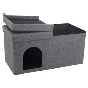 2024, muebles de sala de estar, Banco otomano de almacenamiento plegable, casa de madera rectangular <span class=keywords><strong>para</strong></span> mascotas <span class=keywords><strong>para</strong></span> <span class=keywords><strong>gatos</strong></span>, animales pequeños, esponja duradera - Product Image 2
