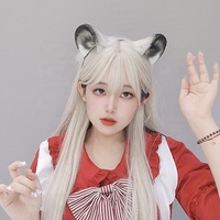 Ours en peluche oreille bandeau chevaliers Jie Cosplay accessoire Animal fourrure Con cheveux accessoire