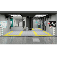 Ensemble complet d'équipements électriques pour garage et atelier à 3 postes, avec dévidoirs de tuyaux et machines de lavage de voitures pour les centres de lavage automobile