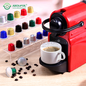 Capsule <span class=keywords><strong>Nespresso</strong></span> K-Cup en aluminium <span class=keywords><strong>recyclable</strong></span> avec logo personnalisé couvercle jetable multicolore en feuille de café avec fonctionnalité commerciale - Product Image 6