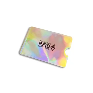 ซองใส่การ์ดป้องกัน RFID/ซองใส่บัตรเครดิตอลูมิเนียมฟอยล์สามารถปรับแต่งโลโก้ได้ตามต้องการ