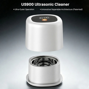 Limpiador Ultrasónico Portátil con Patente Estadounidense, Diseño Silencioso de Cuerpo Dividido, Venta al por Mayor OEM/ODM para el Hogar - Product Image 2