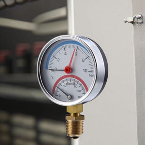 Высокое качество 80 мм черный стальной нижний Термоманометр для температуры и давления в печи OEM/ODM индивидуальная поддержка - Product Image 1