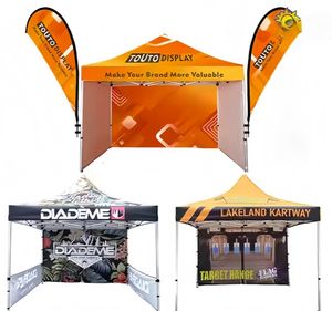 Stand publicitaire personnalisé à montage rapide, imprimé sur mesure pour salons professionnels et événements - Product Image 1