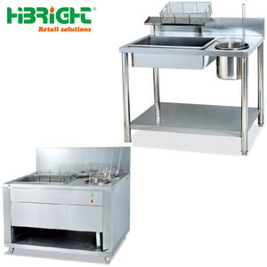 Mesa de Empanado de Alitas de Pollo Eléctrica de Acero Inoxidable Comercial para Equipamiento de Cocina de Comida Rápida, Uso en Catering, Marca HIBRIGHT, CA - Product Image 4