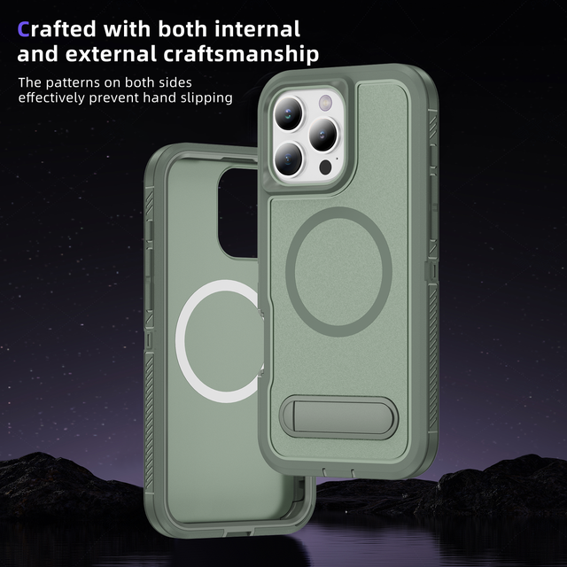Mech Magnetic 360 Stand Solid Color TPU Anti-Drop Shockproof Case for 18 17 Pro Max/ S26 Ultra/Google Pixel 9 Pro XL